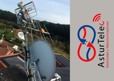 Reparación de torreta antena caida en Piedras Blancas Asturias